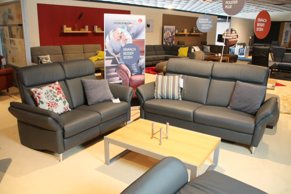 FABIO - Sofa  2+3 Sitzer mit motorischer Relaxfunktion Leder von Carina